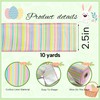 LINGMIN Easter Ribbon for Wreath Bow Wrapping Gifts, Pastel Stripe