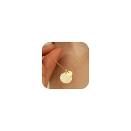 LOLIAS Gold Necklaces for Women Gold Coin Necklace for Women Charm Necklace for Girls Ladies Women's Pendants Necklace Gold Jewellery