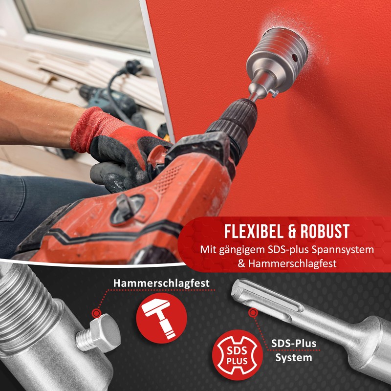 KSP-Tec®, Drill Bit, 68 mm, Reinforced Construction, Hammer Impact Resistant,