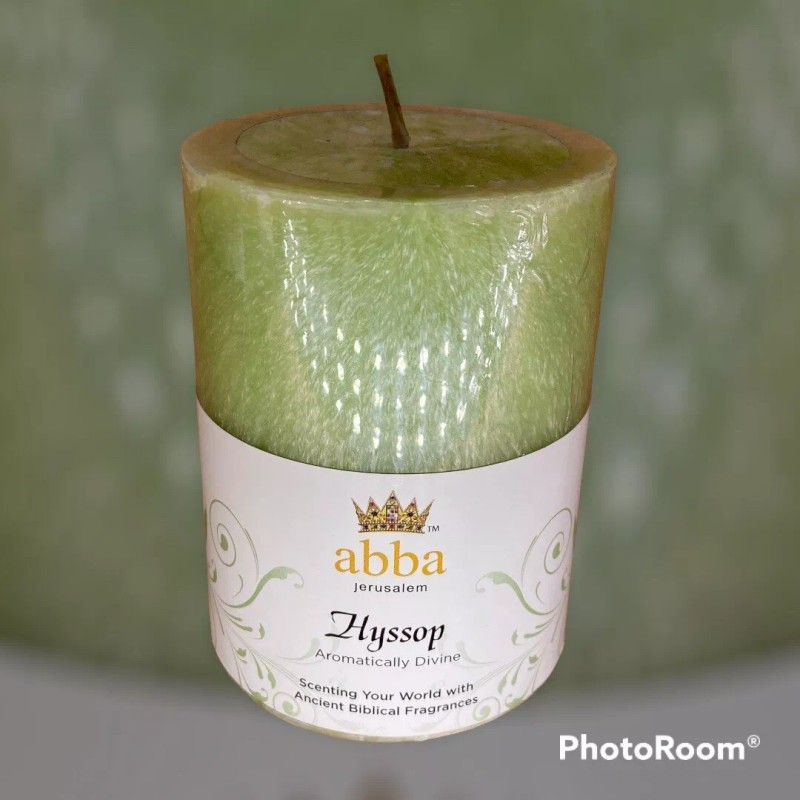 Abba Oil HYSSOP CANDLE PILLAR 4"