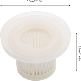 minkissy Filtros de repuesto para aspiradora automotriz y doméstica, 5 piezas, plástico blanco, compatibles con limpiadores de vapor para auto y uso en casa