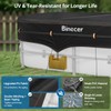 Binecer Rectangular Pool Cover with Reflective Strips, Rectangle Pool Cover