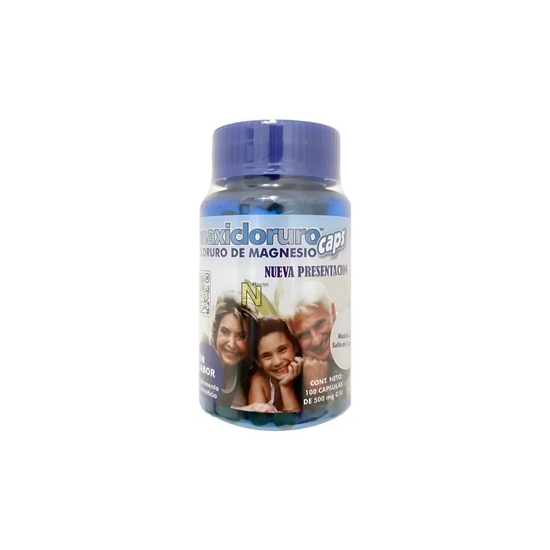 Cloruro De Magnesio 100 Caps 500mg Maxicloruro