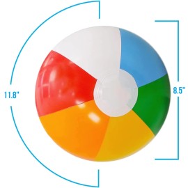 Unbranded Beach Balls 8" (12" in diameter) 12 count