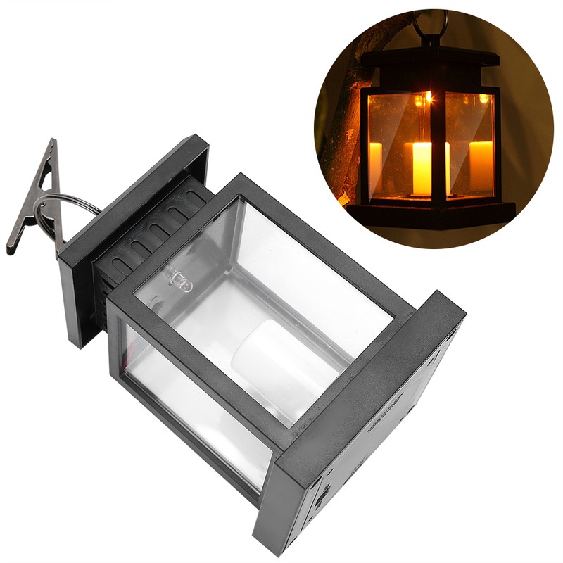 Solar Power Hanging Simulation LED Candle Light for Outdoor Garden