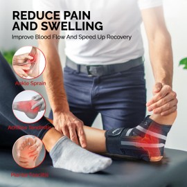 FEATOL Ankle Brace for Sprained Ankle, Adjustable & Comfortable Lace Up Ankle Support Stabilizer for Women Men with 2 Side Splints, Relief for Sprain, Injury Recovery, Achilles, Tendonitis, Medium