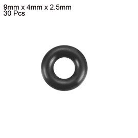 sourcing map Pack of 30 O Ring Sealing Rings Rubber Seal 9 mm AD 4 mm ID 2.5 mm Thickness Nitrile Rubber NBR Washer Seal Kit for Sealing Elements Tap Connector Repair Car
