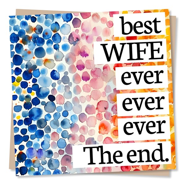 Stunning Colourful Spotted Birthday Card For Wife From Husband -