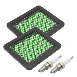 SYOWADA 17211-ZS9-A02 2 Sets Air Filter Elements with Spark Plug, Replacement for Honda EB2500C, EB3000C, EB3000CK1, EB3000CK2, EM2500C, EM3000C Models, Replaces 17218-ZS9-A00