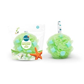 Balmy Scented Soap with Olive Blossom Body Bath Sponge, Massage Sponge, Shower Sponge, Soft, Durable