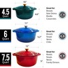 MÜELLERHOME 4.5 QT Enameled Cast Iron Dutch Oven, Heavy-Duty Casserole