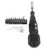 Cordless Electric Screwdriver with LED Light Alloy Steel 900mAh USB