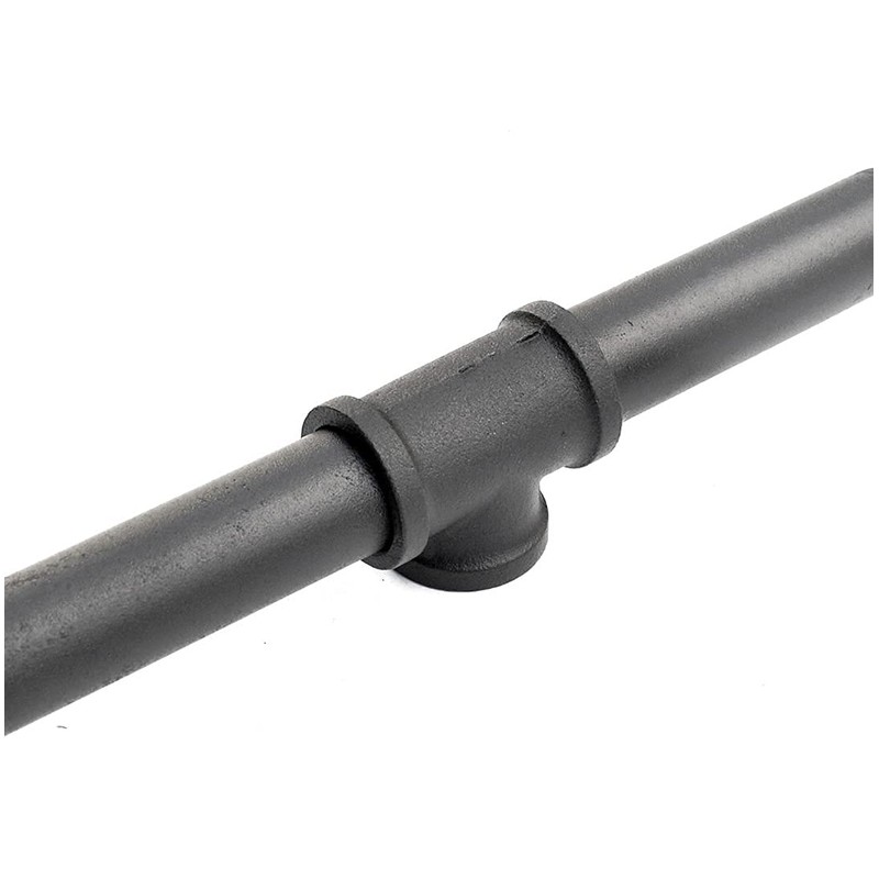 DIYHD 15FT Wall Mount Pipe Handrail for Stairs,Industrial Rustic Black