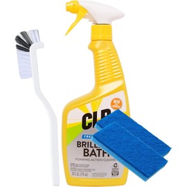 Cozy Home Luxe CLR Brilliant Bath Bathroom Cleaner Kit - 26oz. CLR Brilliant Bath Kitchen & Bathroom Cleaning Kit with Two Scrubber Sponges and Detail Grout Brush - Calcium Lime Rust Remover