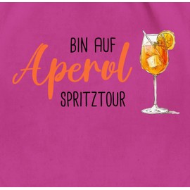 Shirtracer - Gym Bag Backpack - Bin auf Aperol Spritztour I JGA I Girls' Evening I Spritz Tour, 04 Fuchsia