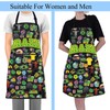 FUSTMW Brazil Apron with Pockets for Chef Kitchen Apron Gifts