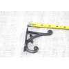 12 COAT HOOKS ANTIQUE STYLE CAST IRON 4.5" WALL DOUBLE