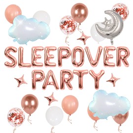 Pajama Party Decorations No Boys Allowed Sign Balloons Slumber Sleepover Spa Party Supplies for Girls Pajamas Slumber Night Out Party Decoration for Birthday Baby Shower Bridal Shower