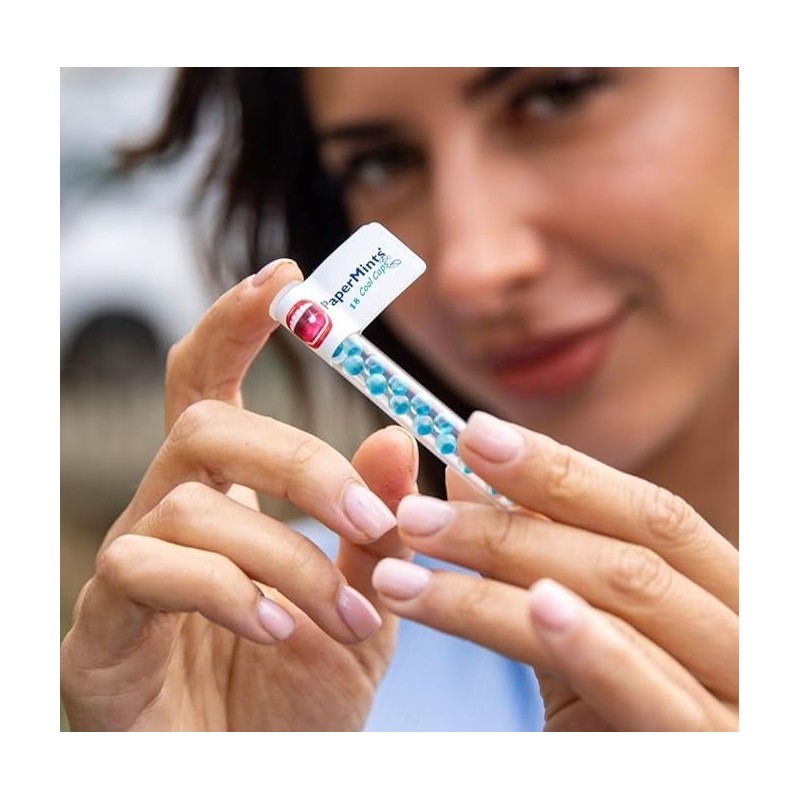 PaperMints Cool caps breath refreshers one box of 32 tubes