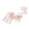 100PCS Paper Clips Portable Mini Cute Shape Electroplated Rose Gold