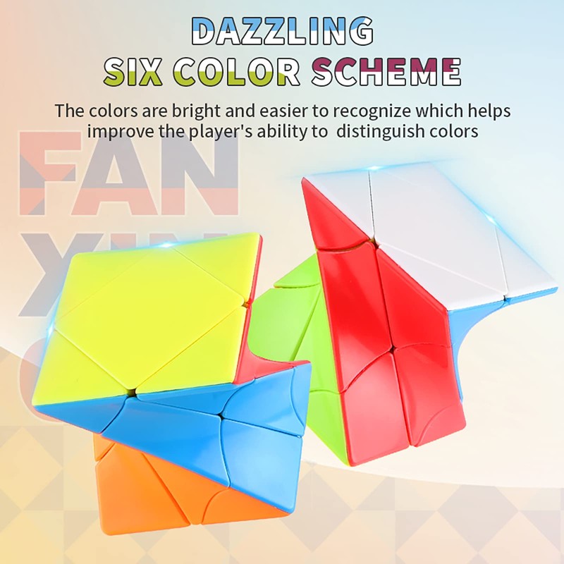 YUNTENG Cube Twist 3x3 Stickerelss Speed Cube Vivid Color Magic