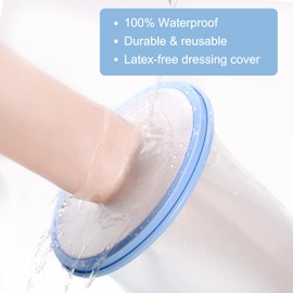 Apasiri Plaster Shower Protection Extra Wide Leg Adult Cast Protection Lower Leg Waterproof for Plaster Dressings, Bandages, Leg Protection Showers Keep Your Leg Dry