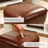 Ottoman Leather Foot Rest with Thicker Foam Padded Seat, Footstool