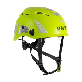 KASK Superplasma PL HiViz 2.0 Safety Helmet, Mountaineering Helmet, Industrial Climbing Helmet, Size 51-62 cm, Universally Adjustable, Colour: Yellow
