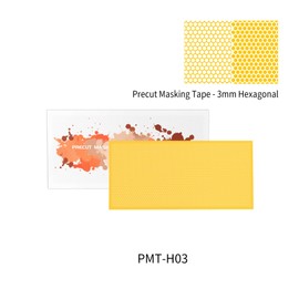 ANSAI Precut Hexagonal Masking Tape Sheets for Scale Models, 116x 240 mm (6.29 x 9.44 Inches) (XS)