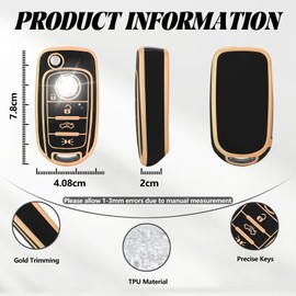 TOOMUME TOOMUME Schlsselhlle TPU, Autoschlssel Hlle Passt fr FIAT 500X Tipo Limousine Kombi Street S Design Business Line 5 Porte 1.4T Jet 1.6 Multijet, Schlsselcover Schutz Schlsselgeh?use - Flip Key