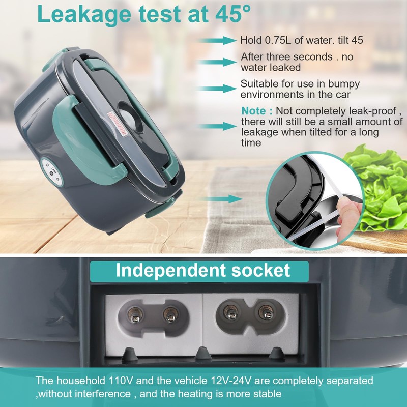 Budth Electric Lunch Box, Portable Food Warmer for Car, Truck,