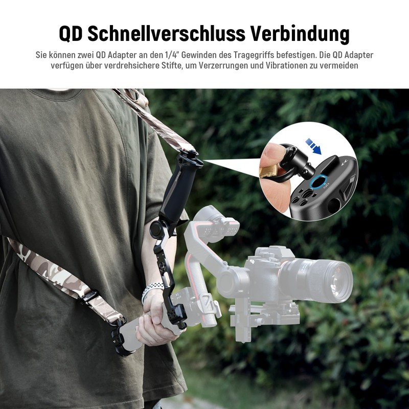 NEEWER RS4 RS3 RS2 Gimbal Sling Handle, Handle with NATO