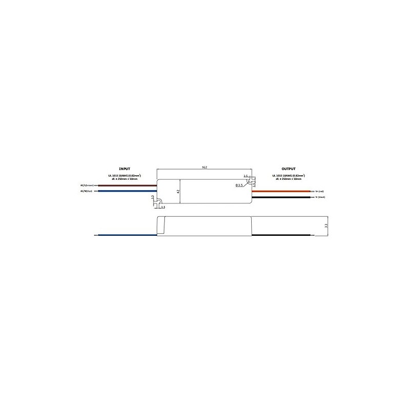 72W 24Vdc LED Power Supply, GPV-75-24, IP67, 5 Years Warranty
