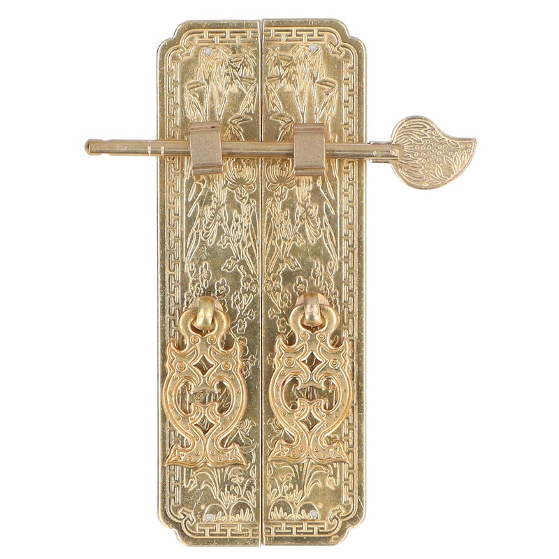Cabinet Faceplate Brass Material Elegant Retro Botanical Pattern Decorative Chinese