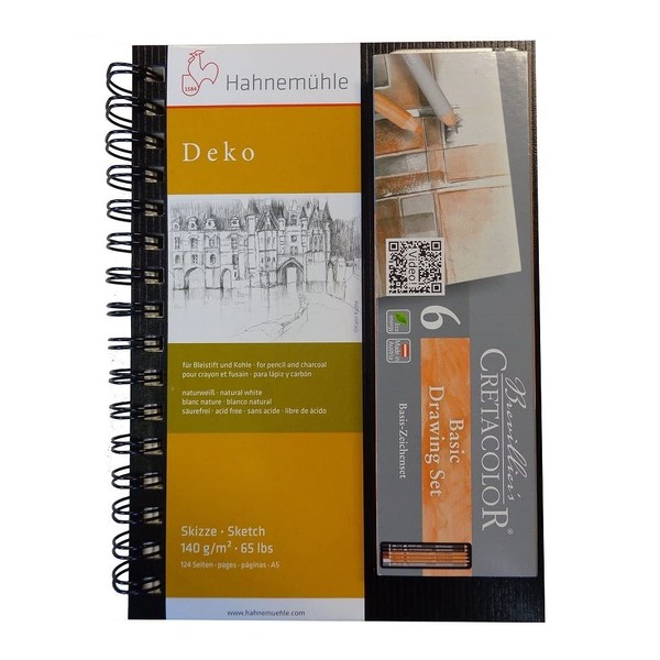 Deco Sketchbook Set with Cretacolor Basic Drawing Set