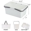 ZOOFOX 3 Pack Plastic Storage Basket with Handle, Portable Shower