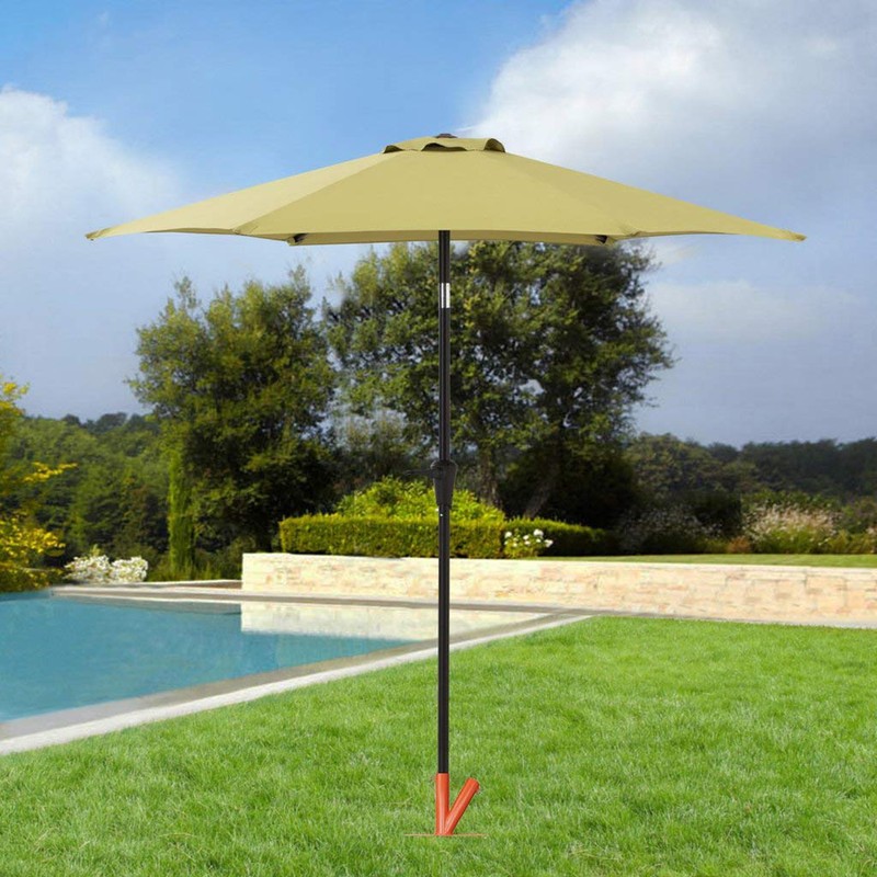 Hi-Flame Steel Parasol Holder with 2 Positions for Park, Patio,