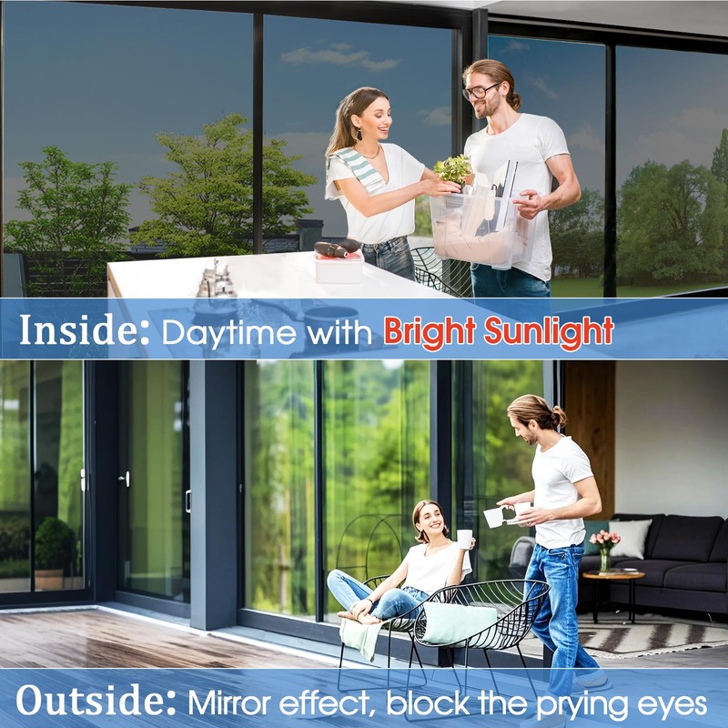 Coavas One Way Privacy Window Film,Daytime Window Tint for Home,