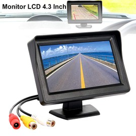 Baceyong Car Rear View Camera Screen Rear View Monitor Screen 12-24V 4.3 inch HD Digital Color TFT LCD Monitor for Car Bus Truck Trailer