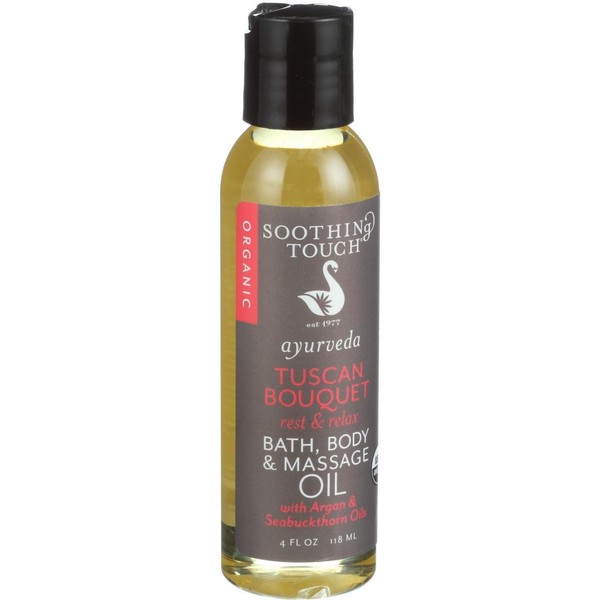 Soothing Touch, Oil Bath Body and Massage Tuscan Bouquet Organic, 4 Fl Oz