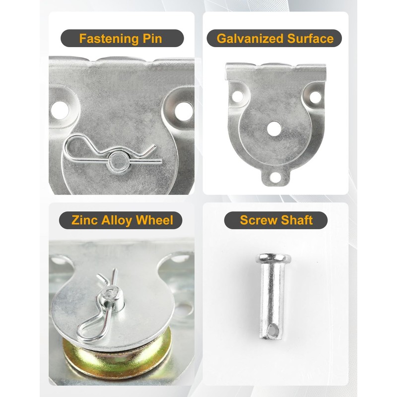 ZORUNNA 12 Pcs Wall Mount Pulley, 1-1/2" Ceiling Mount Pulley