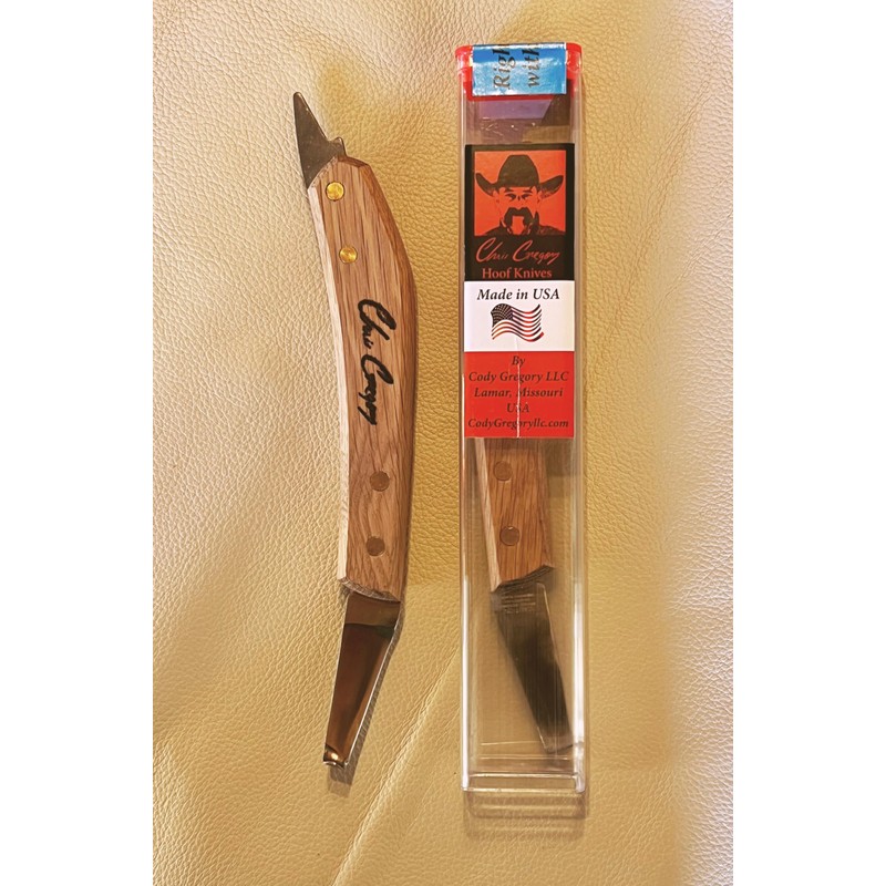 Handed Long Hoof Knife with Rooster Tail_AB