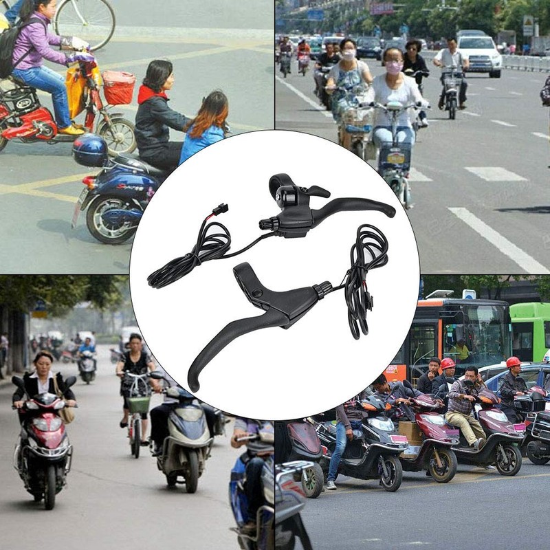 Brake Lever Lightweight Electric Bicycle Brake with Bell Aluminium Alloy