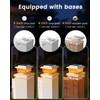 VOLISUN Solar Fence Post Lights 12pack, White Solar Deck Post