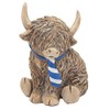 Lesser & Pavey Happy Highland Cow Ornament - Wearing Tie