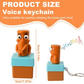 Tomedeks tung tung tung tung sahur Fidget Spielzeug, Tastenkappen Zappelspielzeug, tung tung tung sahur Schlüsselanhänger mit Licht & Sound, Stressabbau, Angstlöser für Erwachsene.