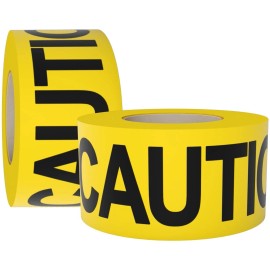 Tapix Crime Scene Do Not Cross Barricade Tape & Caution Tape (2 Pack) 3 in x 1000 ft.