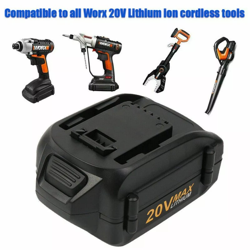 For WORX 2pack For WORX 20V MAX Extend Lithium Battery
