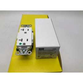 Hubbell NEW HUBBELL 2182W PRO DUPLEX RECEPTACLE HOSPITAL GRADE 20A 125V 2P GREEN DOT