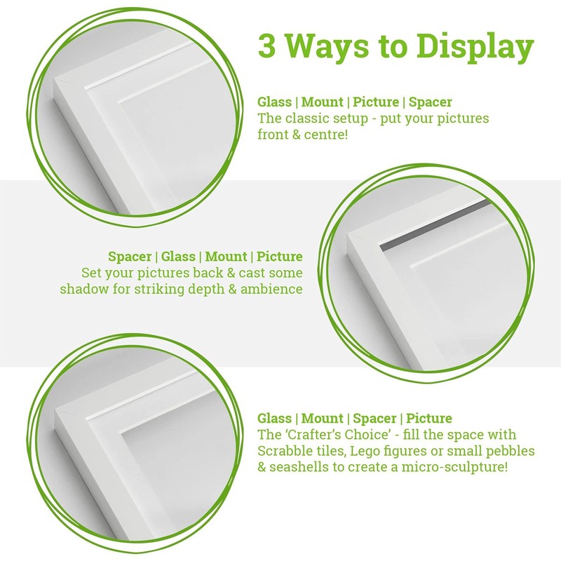 Nicola Spring Shadow Box Frames - Standing Hanging 3D Craft